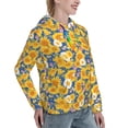 thumbnail image 2 of Yiaed Vintage White Yellow Sunflower Print Womens Casual Hoodies Crew Neck Long Sleeve Sweatshirts With Pocket Pullover Tops Women's Hooded Sweatshirt-XX-Large, 2 of 5