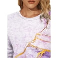 thumbnail image 3 of DYMADE Women Plus Size Casual Round Neck Print Medium Sleeve T-shirt Top, 3 of 4