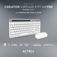thumbnail image 3 of Kit Teclado y Mouse Acteck Virtuos Silk MK720 Inalambrico USB-C Blanco, 3 of 6