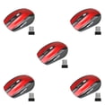 thumbnail image 1 of jesticaly Computer 2.4Ghz Wireless Optical Mouse Quick Speed Low Latency 6 Buttons Plastic Gaming Mice Desktop PC Portable Red 5Set, 1 of 6