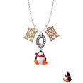 thumbnail image 2 of Delight Jewelry Resin Penguin with Red Scarf Multi-Colored Crystal Mom Charm Necklace, 2 of 5