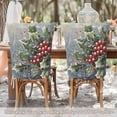 thumbnail image 5 of Decorative Chair Back Cover One Size x6 Chair Cover Dining Chair Slipcovers Chair Back Decoration Festival Chair Decoration Christmas Holly and Mistletoe, 5 of 6