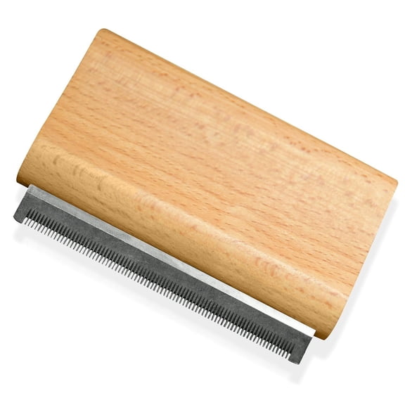Deshedding Grooming Tool for Dogs, Cats & Horses, Ergonomic Design Wood Groom Brush, Professional Pet Groomer, Painlessly Remove for Short & Long Hair, Fur & Dirt - 5 Inches