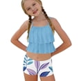 thumbnail image 4 of ATOGUTA Girls Two Piece Tankini Swimsuit Summer Ruffle Swimwear Two Piece Boyshort Tankini Kids Swimsuit Size 6-15, Multicolor, 4 of 6