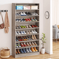 thumbnail image 3 of Tribesigns Shoe Cabinet, 9 Tiers 40-45 Pairs Wood Freestanding Shoe Cabinet, 70.8'' Tall Shoe Cabinet with Open Storage for Entryway, Beige Gray, 3 of 6