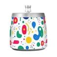 thumbnail image 7 of Yayeee Ashtray with Lid for Cigarette Smokeless Stainless Steel Home Ash Holder, Colorful Round, 7 of 7