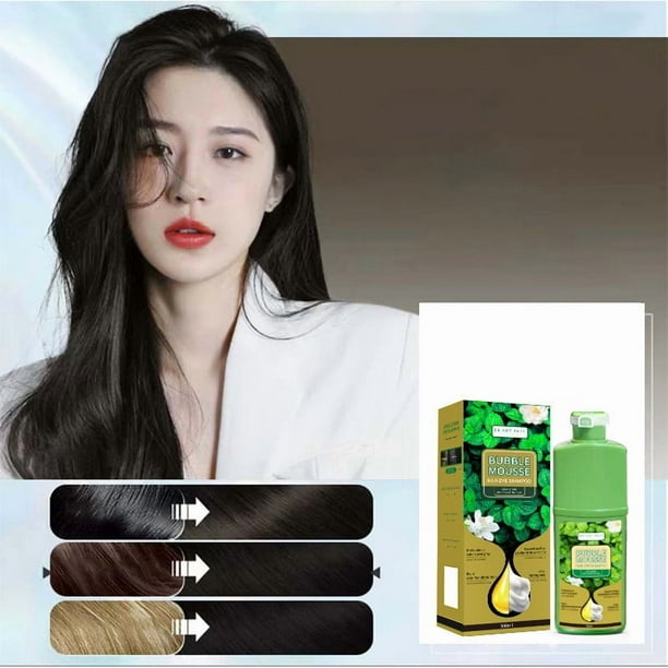 Tintes para el cabello en espuma vegetal de larga duración, 500 ml, color peludo