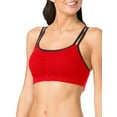 thumbnail image 6 of Fruit of the Loom Women's Spaghetti Strap Cotton Sports Bra, 3-Pack, Style-9036, 6 of 8