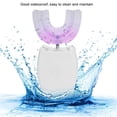 thumbnail image 3 of Cepillo de dientes eléctrico ultrasónico recargable de silicona en forma de U para blanquear los dientes (blanco), 3 of 14