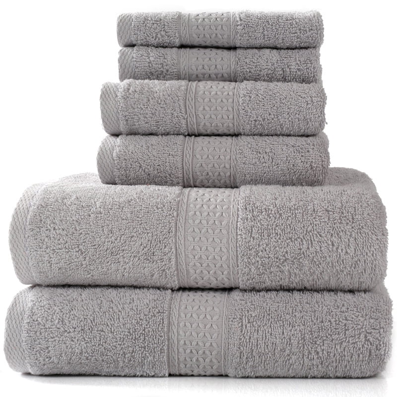 100% Cotton Water cube Towel Set 3pcs Include 1 Bath Towel 2 Face Towel Soft 