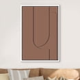 thumbnail image 3 of PixonSign Framed Wall Art Brown Mid-Century Geometry Polygon Landscape Abstract Geometric Paintings Minimalism Modern Art Decor Contemporary Canvas Prints Fine Art for Rooms - 16"x24" White, 3 of 5