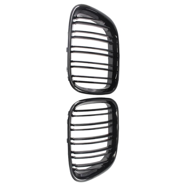 2 piezas de parrilla delantera para coche, parrilla delantera deportiva, accesorios exteriores ligeros, ajuste automotriz duradero para E53 x5 Cola Parrillas de carreras