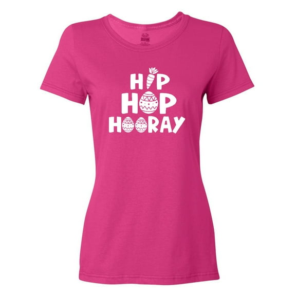 Inktastic Easter Hip Hop Hooray with Eggs and Carrot Women's T-Shirt