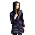 thumbnail image 5 of Elezay Women Lightweight Down Jacket Long Jacket Winter Down Coat Windproof Puffer Coats Hooded Packable Navy M, 5 of 6