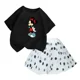 thumbnail image 5 of Conjunto de 2 piezas de camiseta de algodón para niños de Mickey de Disney, falda tutú de princesa de ballet esponjosa, falda de encaje para fiesta de cumpleaños de niña, 5 of 5
