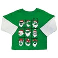 thumbnail image 2 of Infant & Toddler Boys Tic-tac-toe Santa Claus Long Sleeve Christmas T-Shirt 12m, 2 of 2