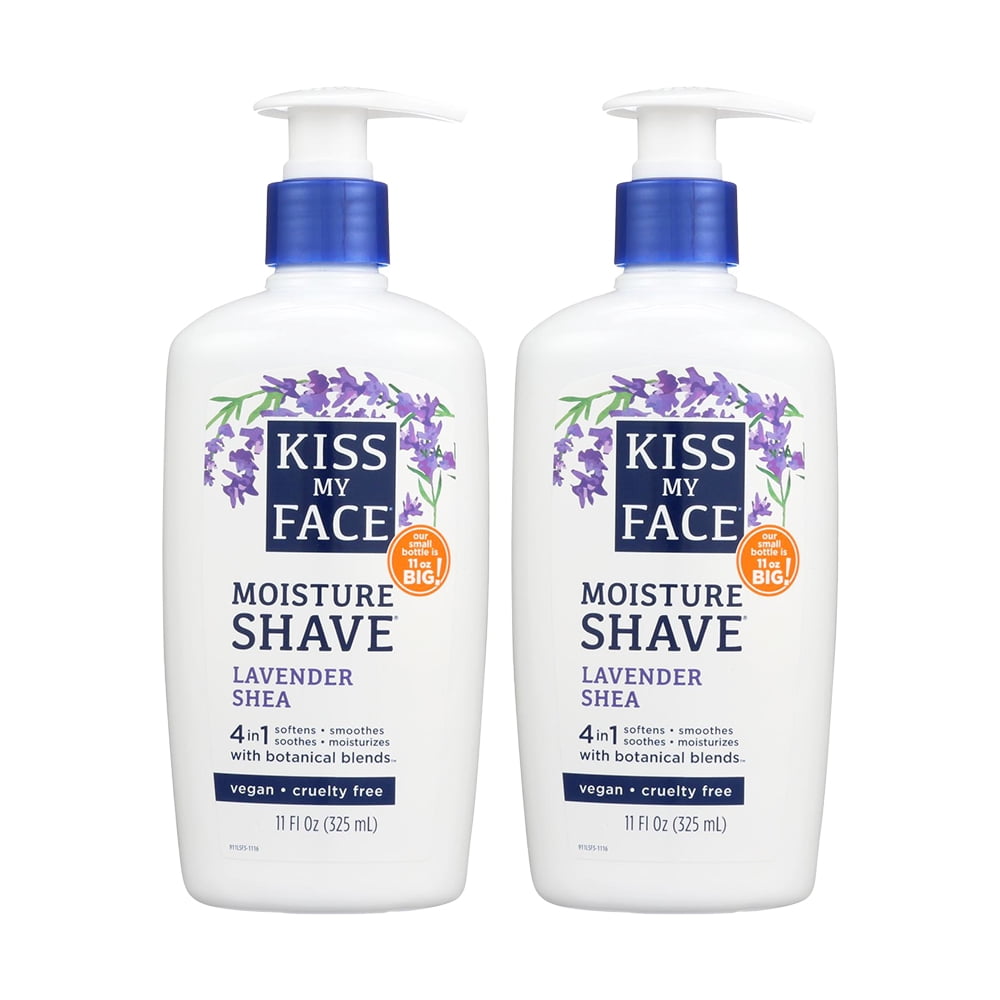 Kiss My Face Lavender & Shea Moisture Shave 11 oz ( 2 Pack )