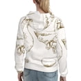 thumbnail image 7 of Daiia Hand Drawn Goose Pattern Women's Fashion Hoodies & Sweatshirts with Kangaroo Pocket Hooded Sweatshirt with Eye-catching Drawstrings-Large, 7 of 7