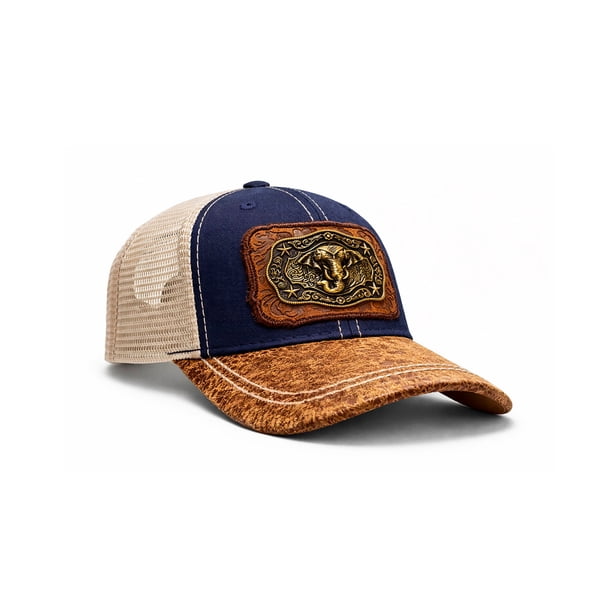 KNITE Gorra Trucker Hombre Elefante Suerte Vaquera Herraje Metálico Rancho