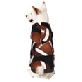 thumbnail image 1 of Balery Brown Football On Black Sudadera con Capucha para Perros Pequeños – Ropa para Mascotas, Disfraz para Perros y Gatos, Ideal para Fiestas y Cosplay-Large, 1 of 7