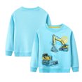 thumbnail image 3 of MXIEZI Toddler Baby Boys Long Sleeve Crewneck Sweatshirts Kids Spring Fall Pullover Cotton Shirt Sweater Tops 1-8T, 3 of 8