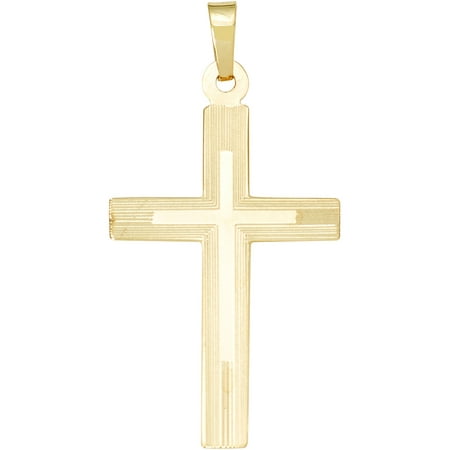 10kt Gold Engraved Cross