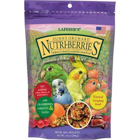 Lafeber Sunny Orchard Nutri-Berries Parakeet, Cockatiel & Conure Food [Bird, Food] 10 oz