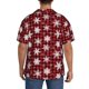thumbnail image 3 of Fotbe Snowflake red plaid Camisa Estampada de Manga Corta para Hombre, Casual de Verano, Estilo Playero, Sin Arrugas-Small, 3 of 5