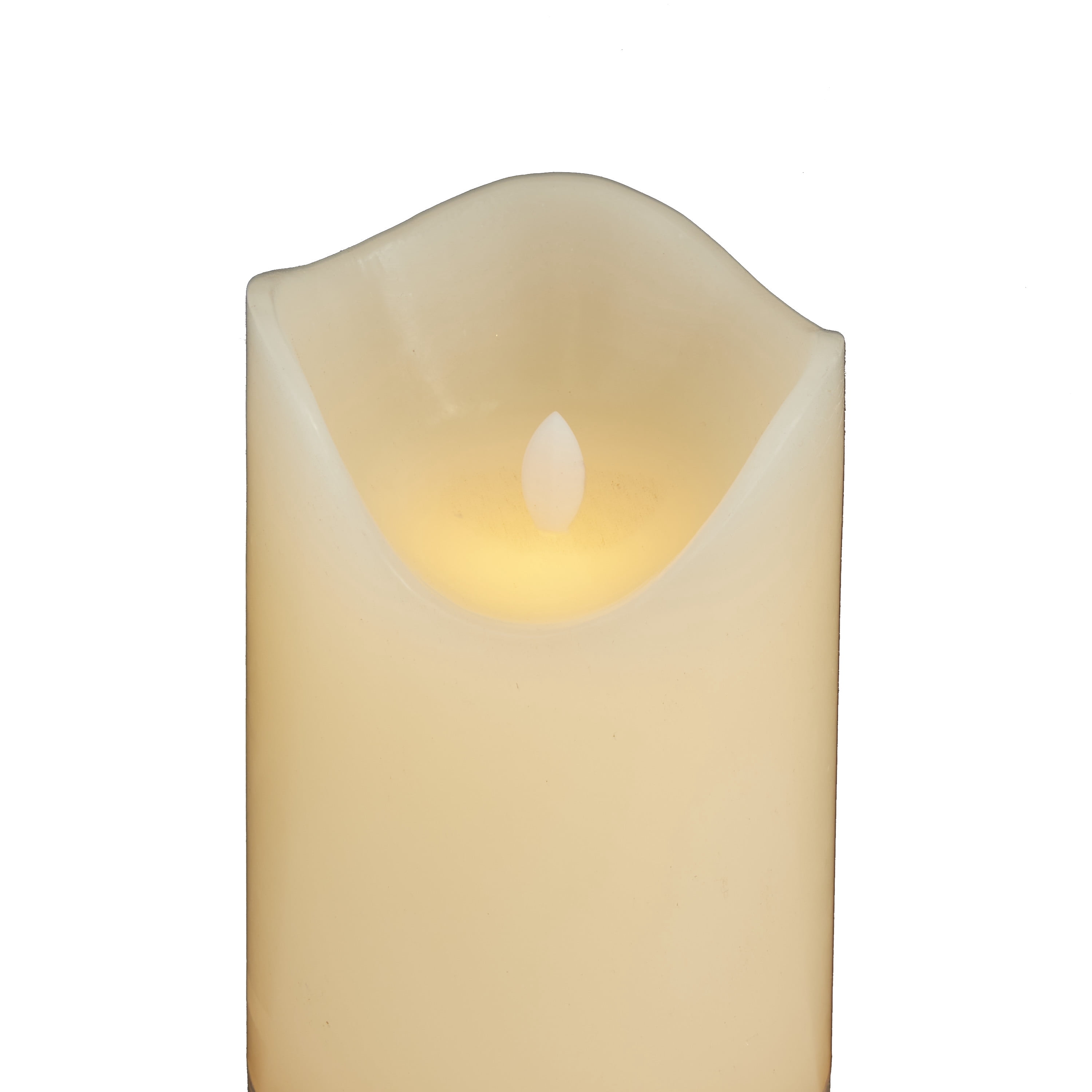 DecMode 8", 7", 6"H Silver Base Unscented Wax  Flameless Candle with Remote Control (Set of 3)