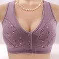 thumbnail image 4 of Sngxgn Women's No Side Effects Underarm and Back-Smoothing Comfort Wireless T-Shirt Bra(Purple,48), 4 of 5