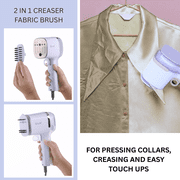 SALAV® Quicksteam Travel Garment Steamer with 10-Second Heating Time and Brush Creaser Attachment in Peri