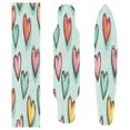 thumbnail image 4 of 44" x 10" PVC Anti-Slip Pad Skateboard Anti-Slip Pad with High-Density Sand Grain Surface Hearts on Green, 4 of 8