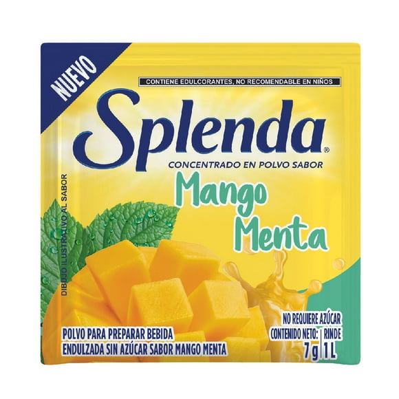 Polvo para prepapar bebida Splenda sabor mango menta 7 g