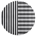 thumbnail image 3 of Black And White Harlequin Diamonds And Stripes Round Carpet Circle Rug Outdoor Patio Area Rug Washable Large Area Rugs Hallway Room Decor Fitness Mats, 3 of 8