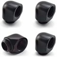 thumbnail image 2 of SDTC Tech 4-Pack G1/4" Male to Female Extender Connector 90° Angle Elbow Fitting for PC Water Cooling System, 2 of 4