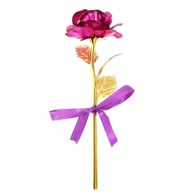 Rosa artificial Toystoory chapado en oro 24K tallo largo regalo Día de San Valentín