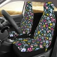 thumbnail image 2 of Gaeub Watercolor Meadow Flowers 2Pack Full Set Car Seat Covers with Soft Padding Universal Auto Front Seats Protector and Cushion Mat, 2 of 7