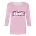 thumbnail image 4 of gakvbuo Valentine Day Shirt For Women Trendy 3/4 Sleeve Tunic Tops Cute Love Hearts Graphic Tees Round Neck Casual Funny Shirts Tops Blouse, 4 of 6