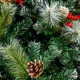 thumbnail image 2 of Árbol de Navidad Nevado 1.9m 900 Ramas Cerezas Pino Navideño Jardimex, 2 of 5