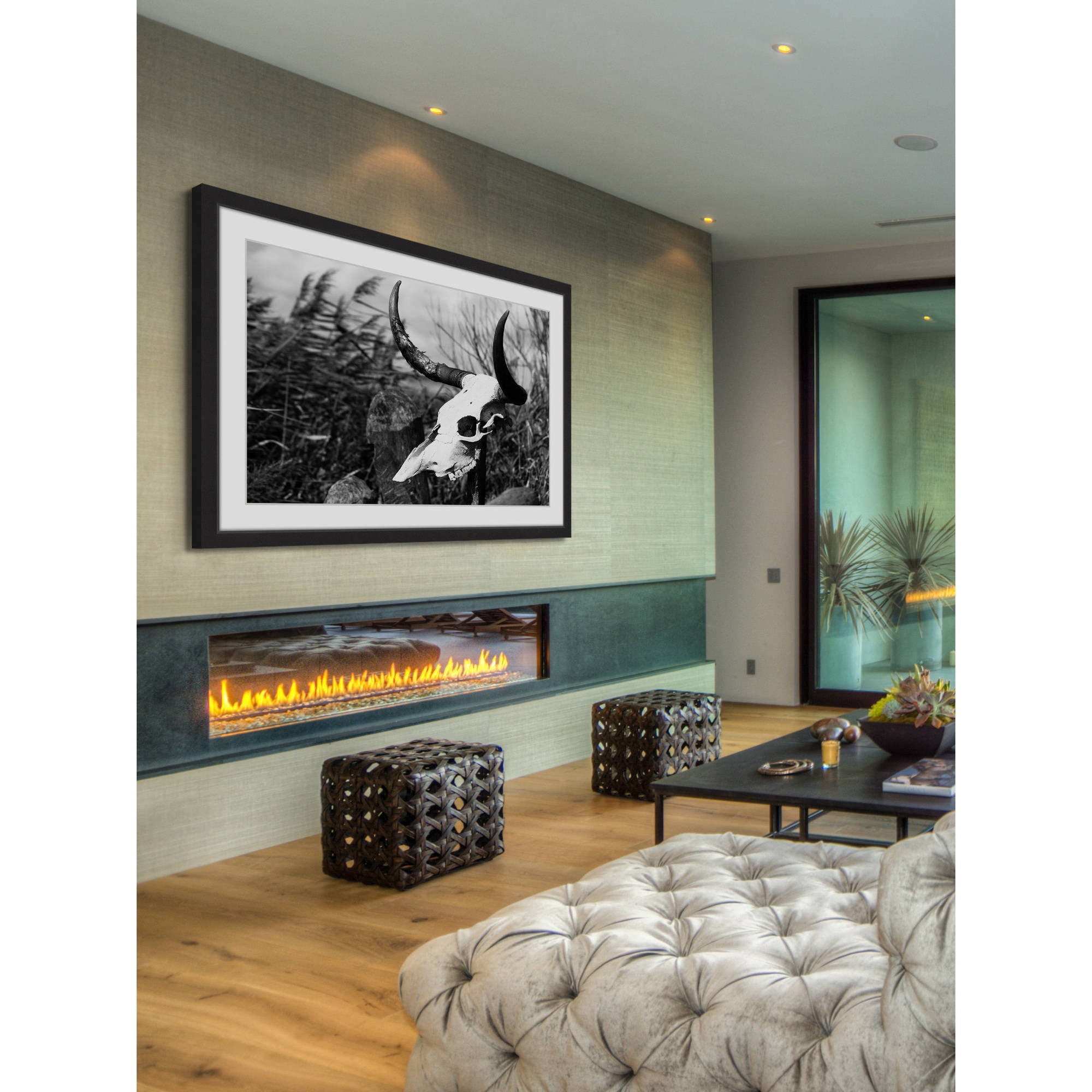 Marmont Hill "Skull in the Grass" Framed Painting Print