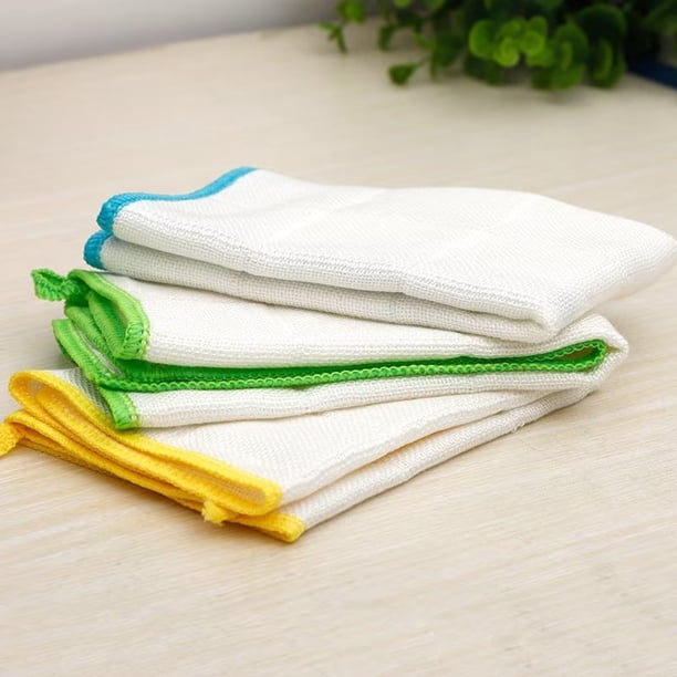 Paño de bambú de microfibra, paño de limpieza de bambú de 20 piezas, súper succión, toallas de bambú para la cocina, el hogar y la limpieza de ventanas