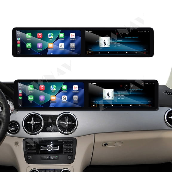 ZWNAV for Mercedes-Benz GLK 2013-2015 Car Radio Dual Screen Android GPS Navigation Multimedia Video Stereo Head Unit Passenger screen