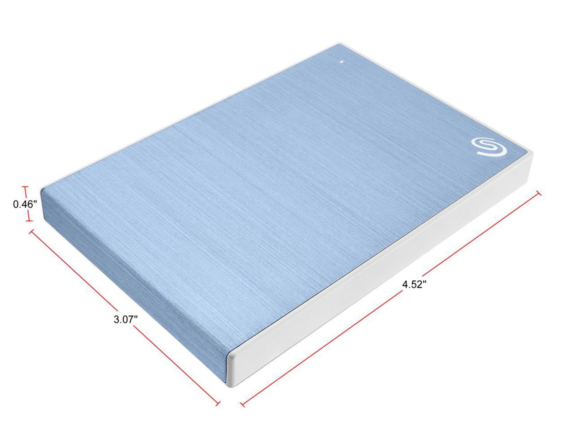 Seagate Backup Plus Slim 1TB External Hard Drive Portable HDD – Light Blue USB 3.0 for PC Laptop and Mac, 1 year Mylio Create, 2 Months Adobe CC Photography, (STHN1000402)