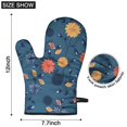 thumbnail image 6 of Cute Oven Mitts,Pioneer Flower Floral Print Pattern Oven Mitt 2-Pack Set,Kitchen Gloves for Oven,Heat Resistant Oven Mitts 7.7"x12", 6 of 7
