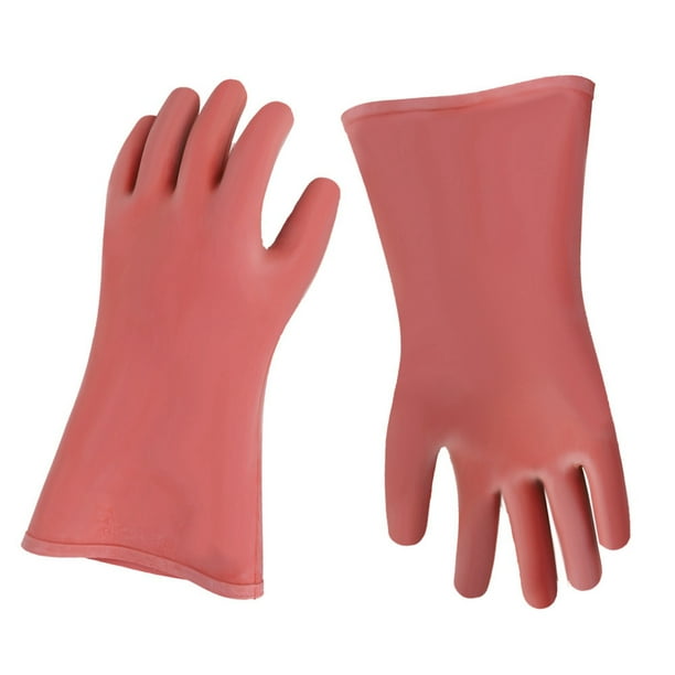 Guantes eléctricos de alto voltaje, guantes aislados de goma con aislamiento de alto voltaje de 12 kv, guantes para electricistas, durabilidad probada en el tiempo Jadeshay A