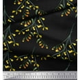 thumbnail image 3 of Soimoi Black Cotton Duck Fabric Leaves Watercolor Decor Fabric Printed Yard 42 Inch Wide, 3 of 3