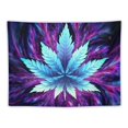 thumbnail image 5 of ONETECH  Weed Tapestry, Cool Marijuana Small Tapestry Wall Hanging for Mens Bedroom, Trippy Purple Blue Stoner Tapestries Hippie Poster Beach Blanket College Dorm Home Decor, 5 of 7