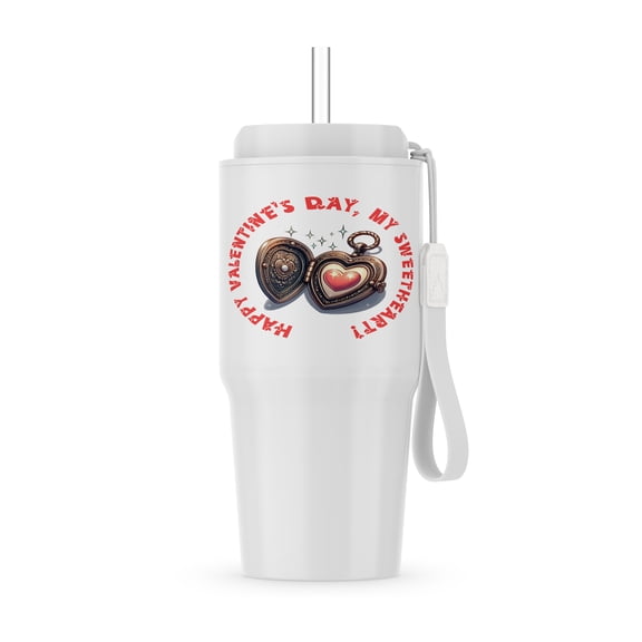 Happy Valentines Day, My Sweetheart, Charm, Nice Valentine Day Gift, 20oz Tumbler