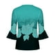 thumbnail image 5 of Blusa de verano para mujer con estampado de pliegues sexy y mangas 3/4 con cuello en V y botones OAVQHLG3B Store  lin121212, 5 of 5