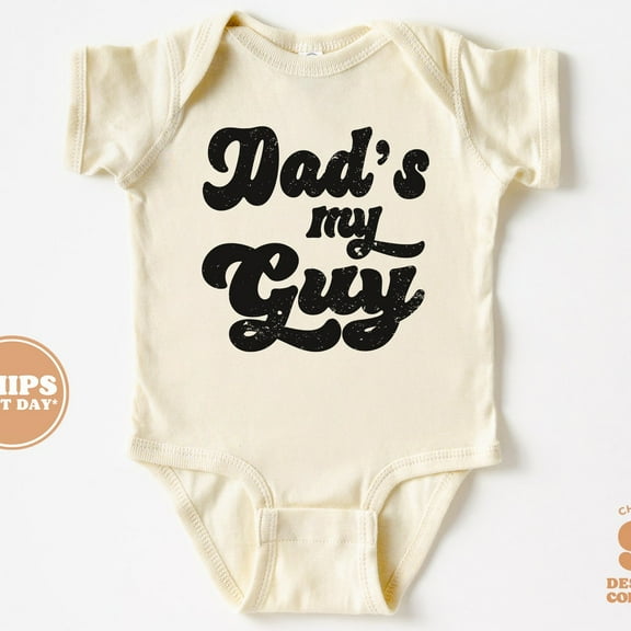 Baby Bodysuit, Dad'S My Guy Bodysuit, Baby Boy Retro Baby Bodysuit Cute Baby Onesie, BABY BODYSUIT LAT 4424
